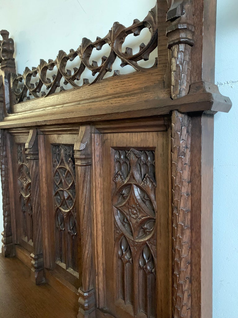 Early Antique Gothic Revival Church Altar / Shelf for Wall Mounting