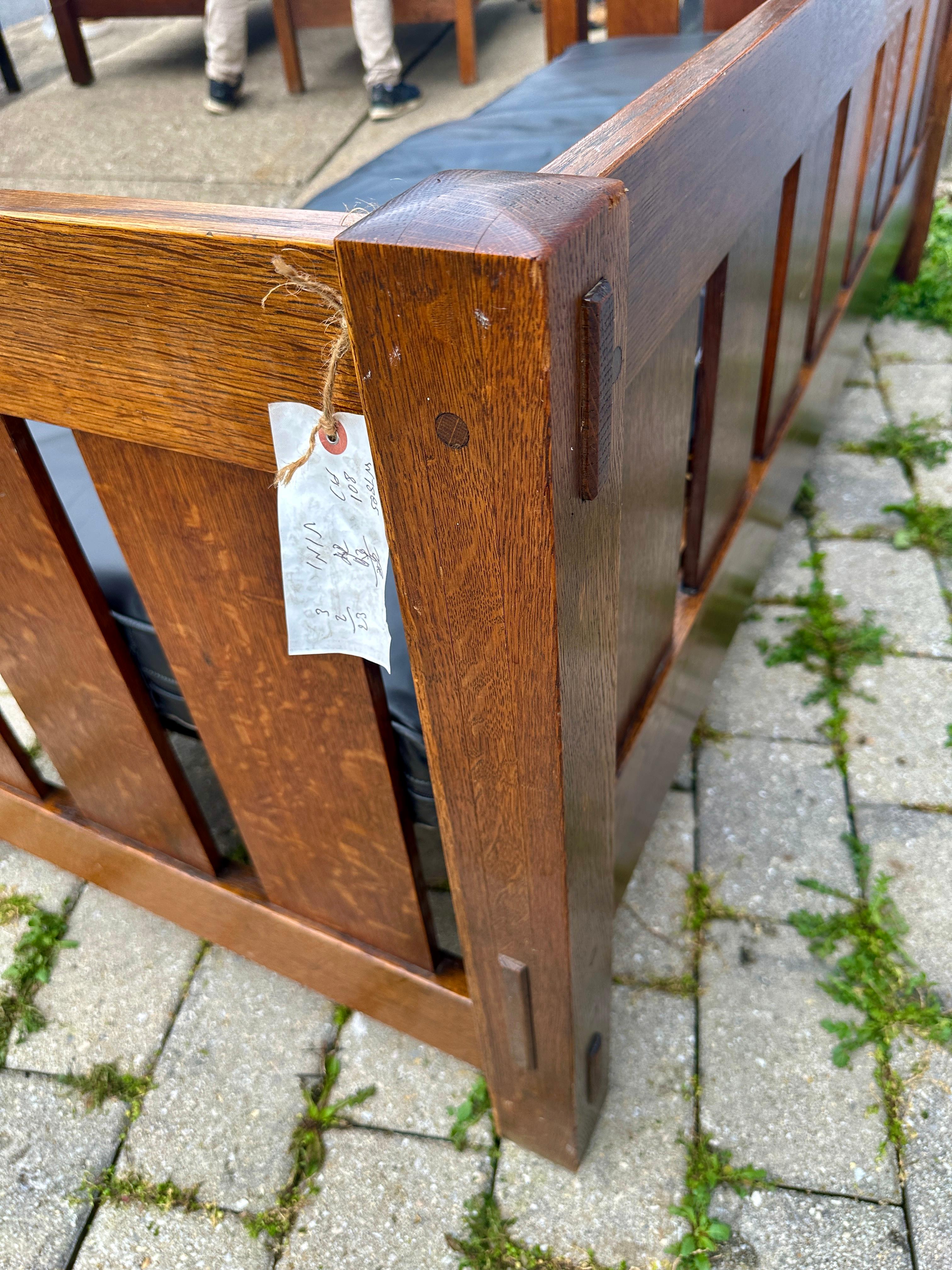 Frühe ANTIQUE GUSTAV STICKLEY    Modell 208 Settle - W7805 im Angebot 8