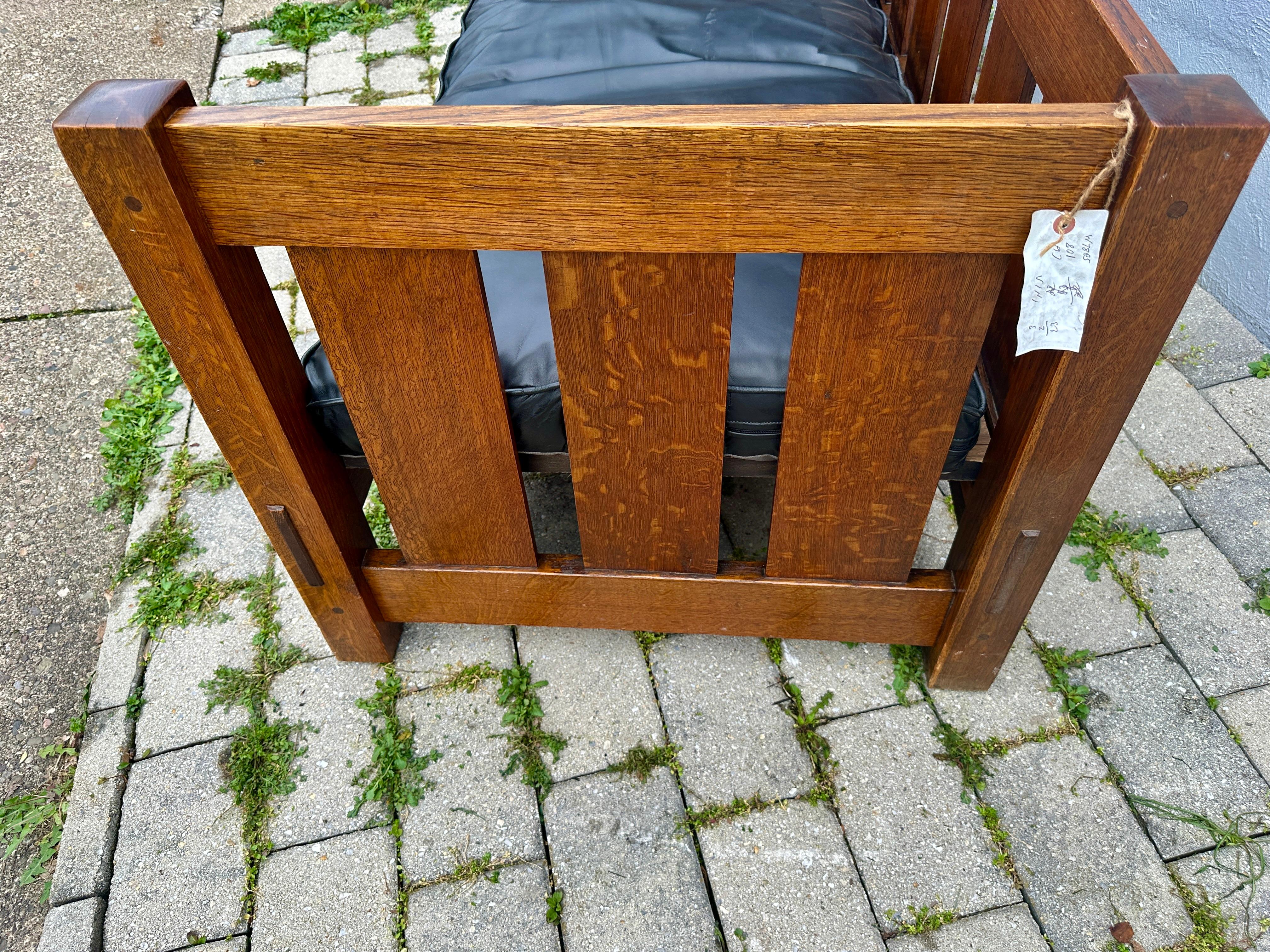 Frühe ANTIQUE GUSTAV STICKLEY    Modell 208 Settle - W7805 im Angebot 10
