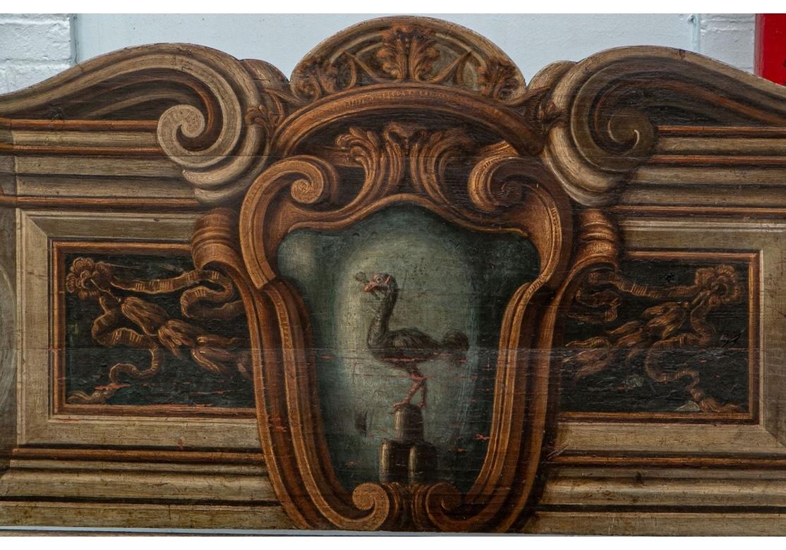 Early Antique Italian Cassapanca Painted Bench 6