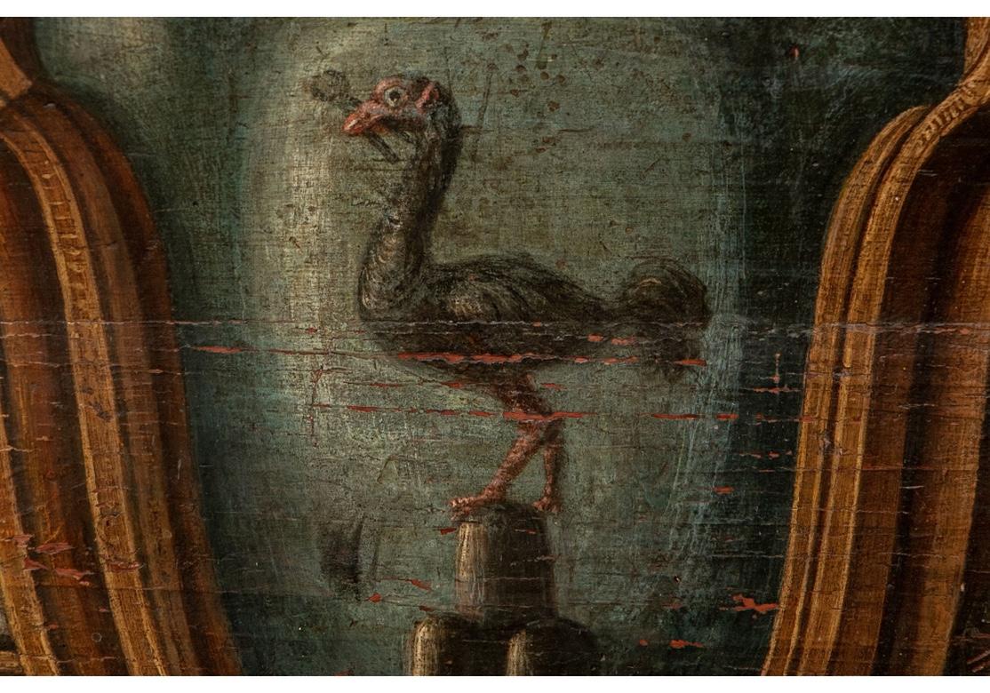 Neoclassical Early Antique Italian Cassapanca Painted Bench