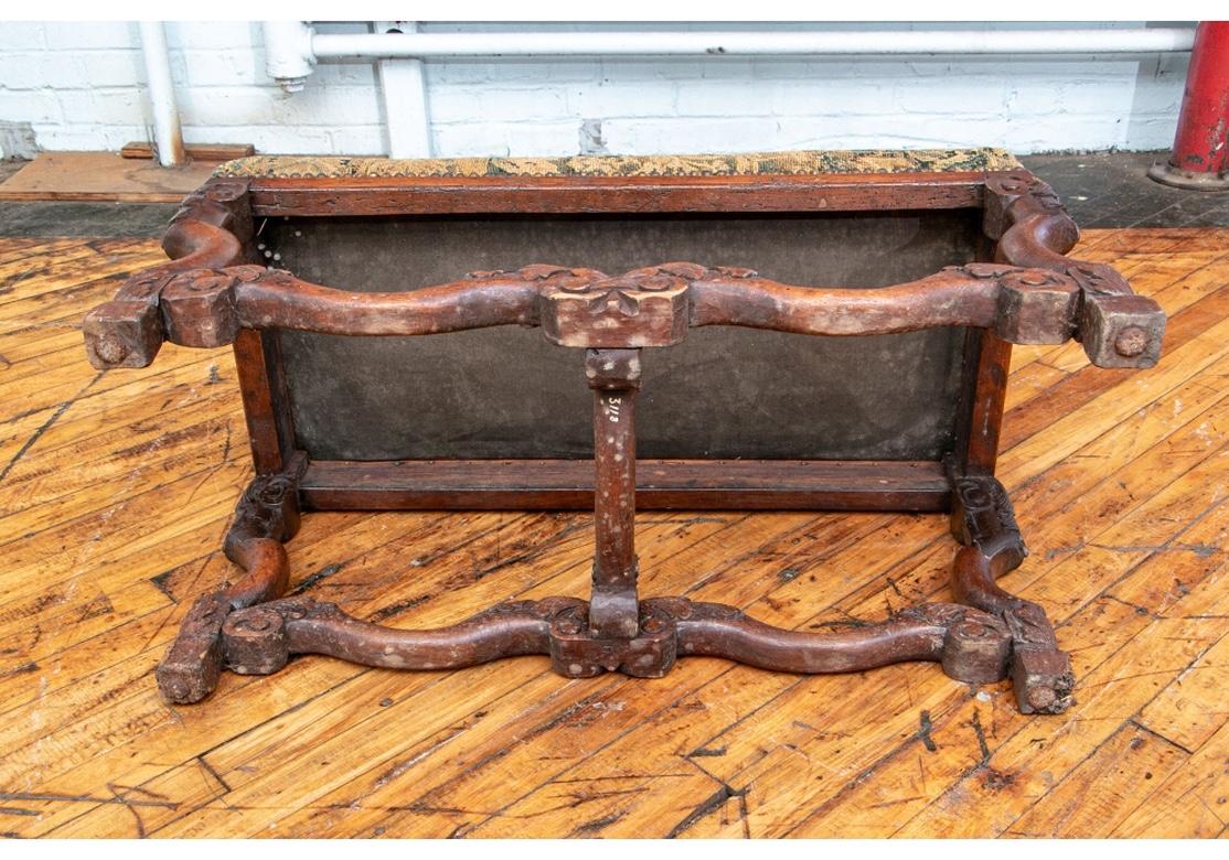 Early Antique Jacobean Style Bench 5