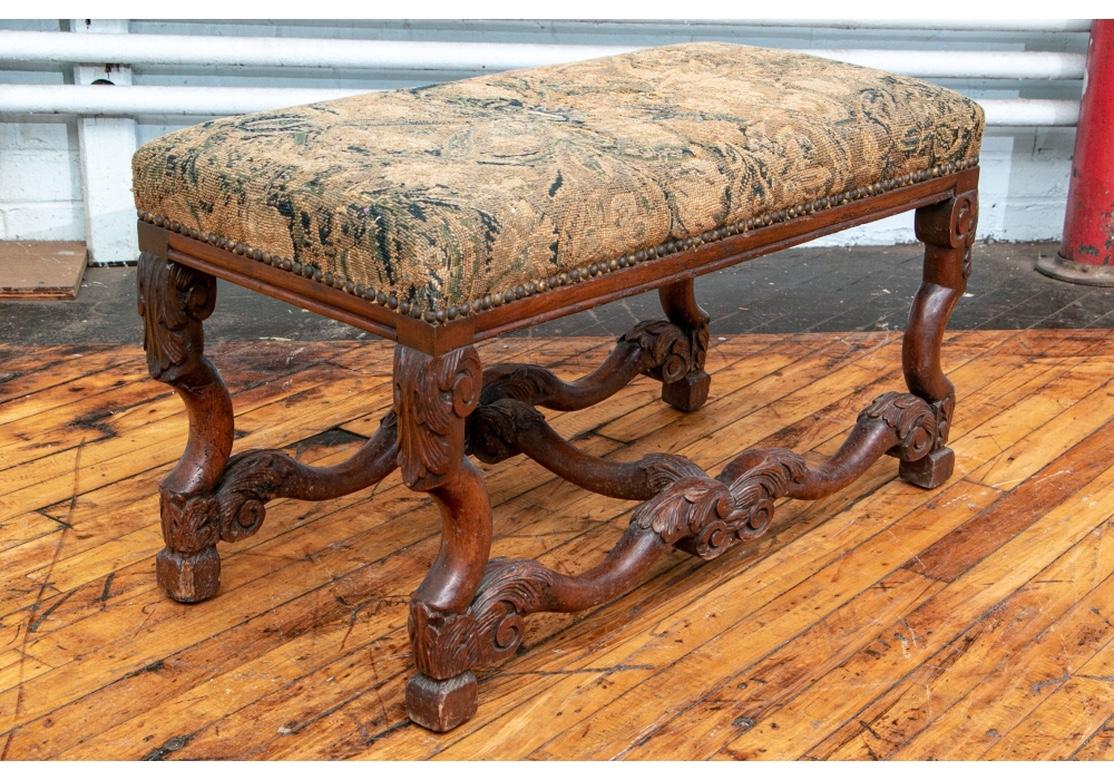 Early Antique Jacobean Style Bench 1