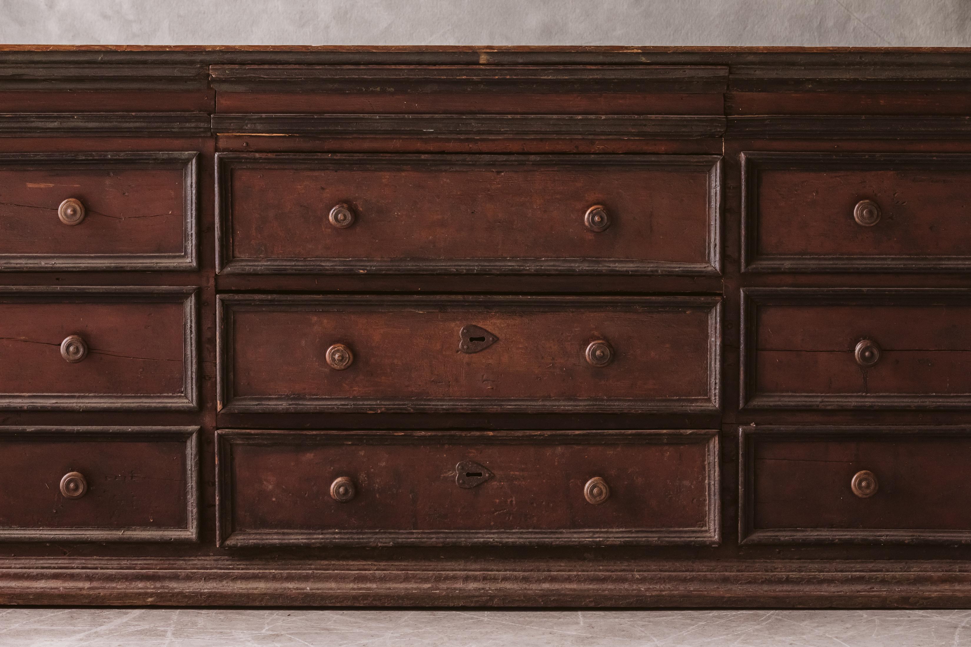 European Early Apothecary Chest from Italy, Circa 1800
