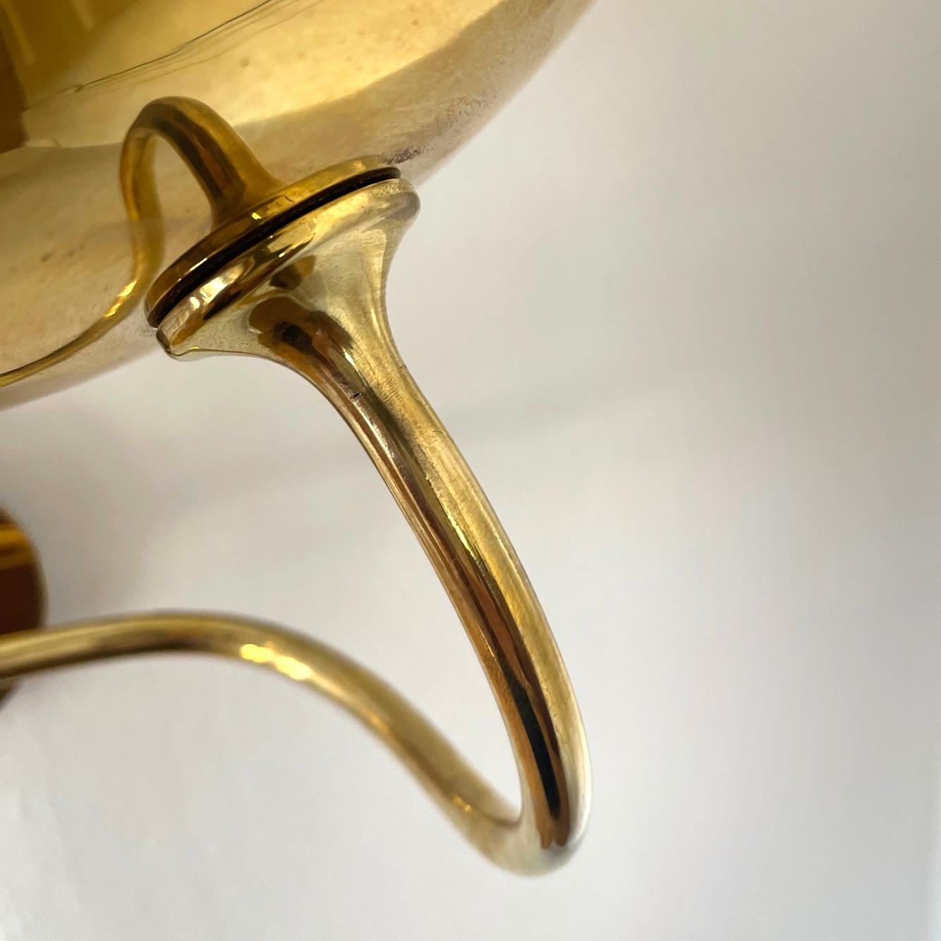 Polished Early Arne Jacobsen Brass Wall Lamp, Denmark For Sale