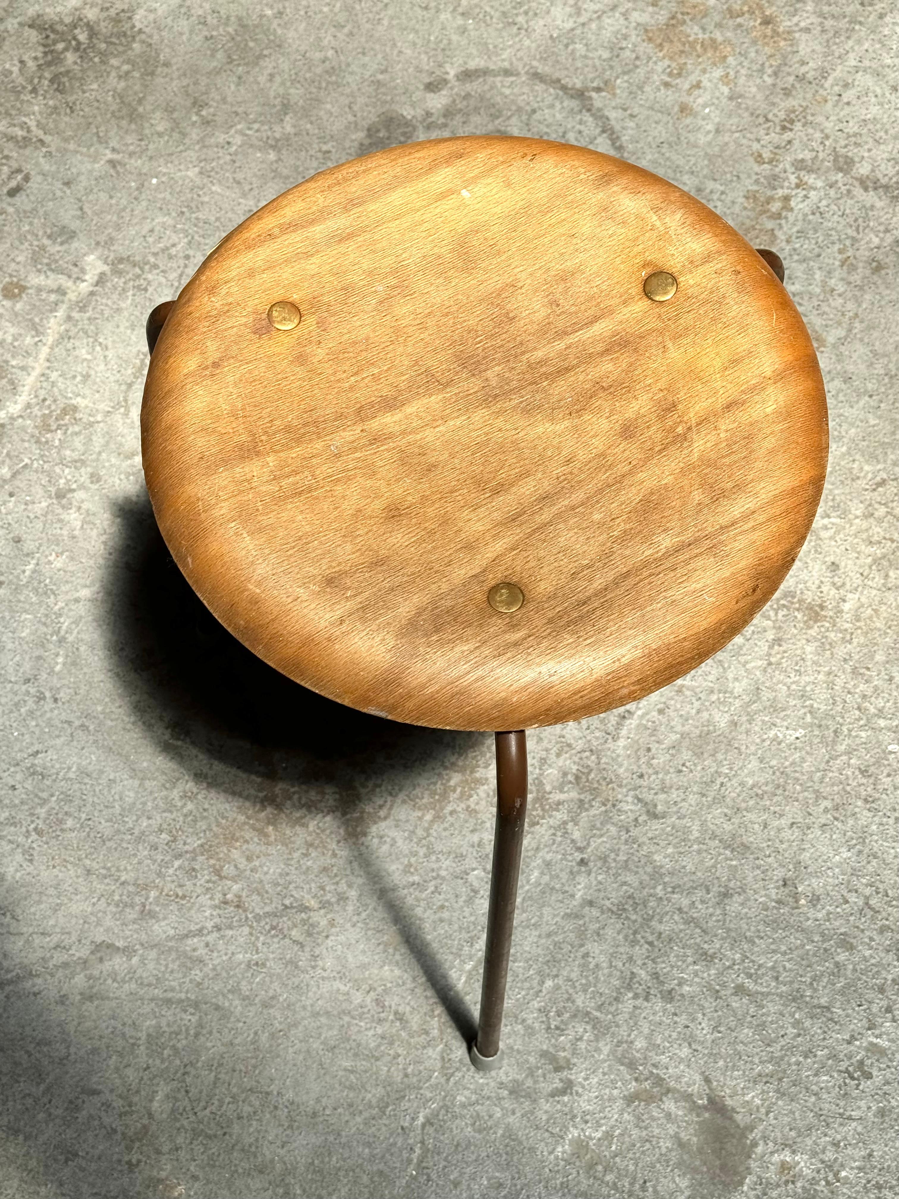 Danish Early Arne Jacobsen for Fritz Hansen Dot Stool