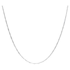 Early Art Deco 14 Karat White Gold Link Chain Necklace, Circa 1920