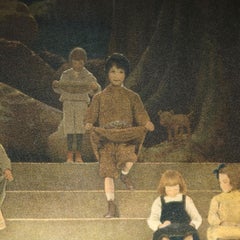 Early Art Deco Antique Print Sugar Plum Tree after Original by Maxfield Parrish