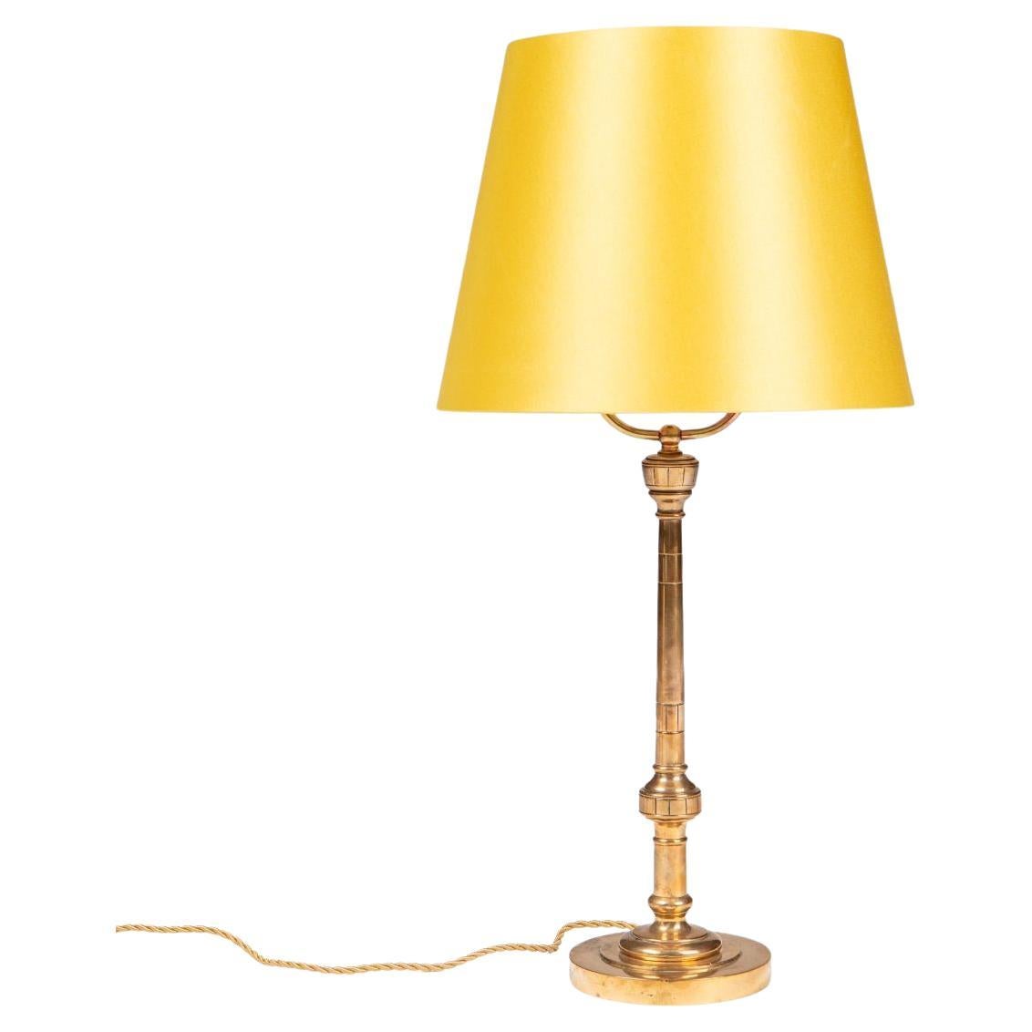 Frühe Art-Déco-Tischlampe aus Messing, Dänemark