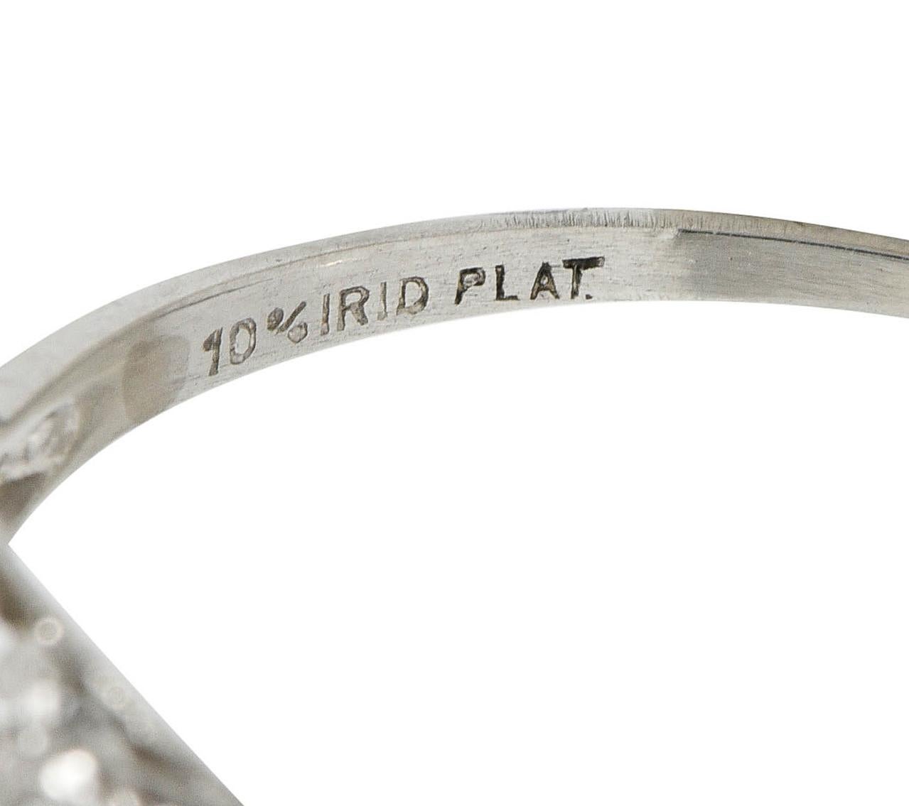 Early Art Deco Diamond Platinum Orange Blossom Engagement Ring 2