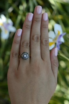 Early Art Deco Filigree Old European Diamond Engagement Ring