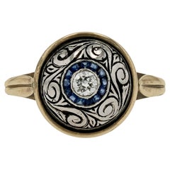 Antique Early Art Deco Filigree Old European Diamond Engagement Ring