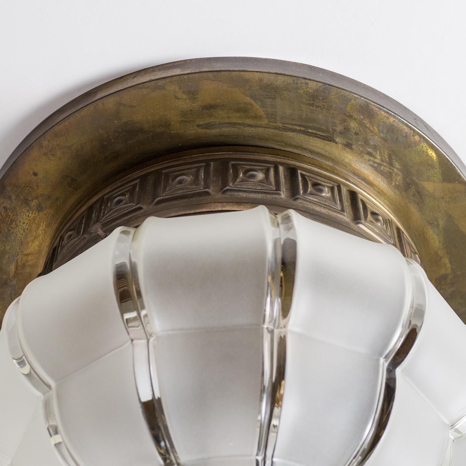 Early Art Deco Flush Mount, circa 1910 6