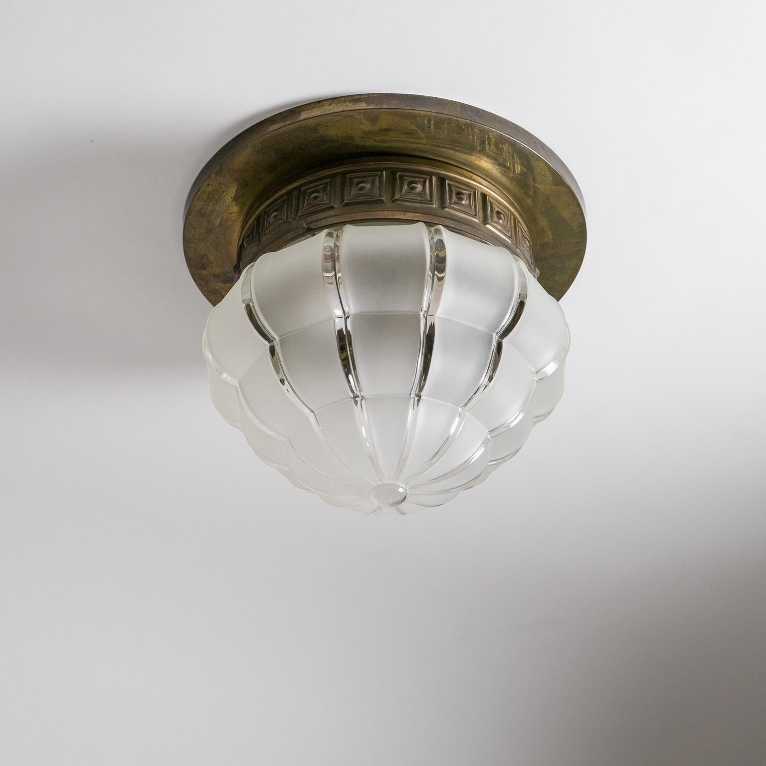 Early Art Deco Flush Mount, circa 1910 7