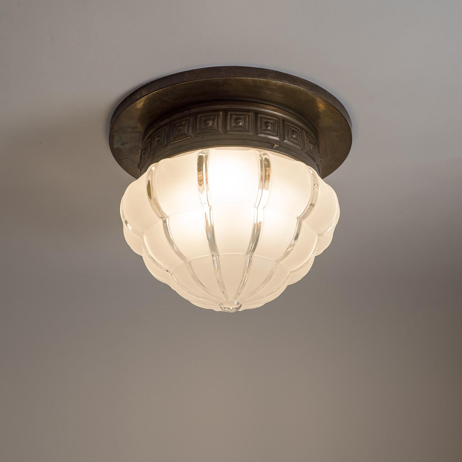 Early Art Deco Flush Mount, circa 1910 3