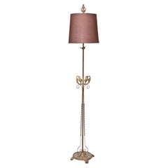 Antique Early Art Deco Iron Floor Lamp