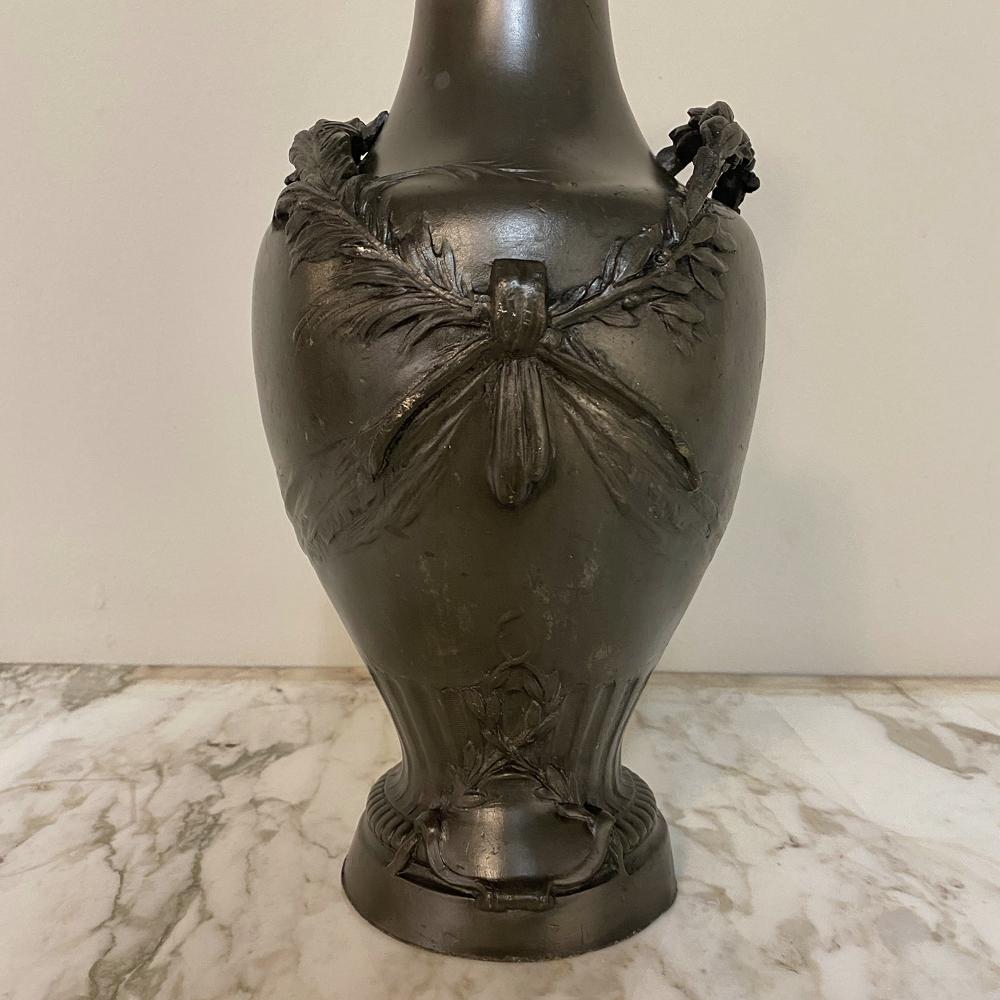 Early Art Deco Period Pewter Vase For Sale 2