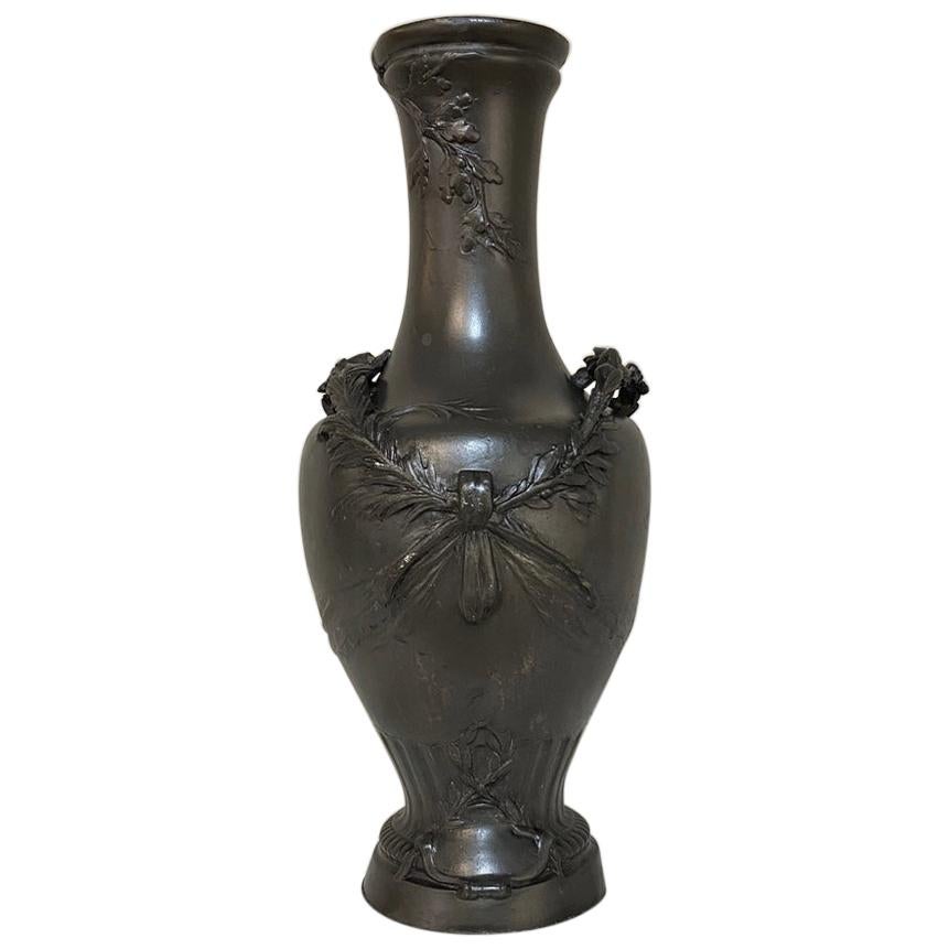 Early Art Deco Period Pewter Vase For Sale