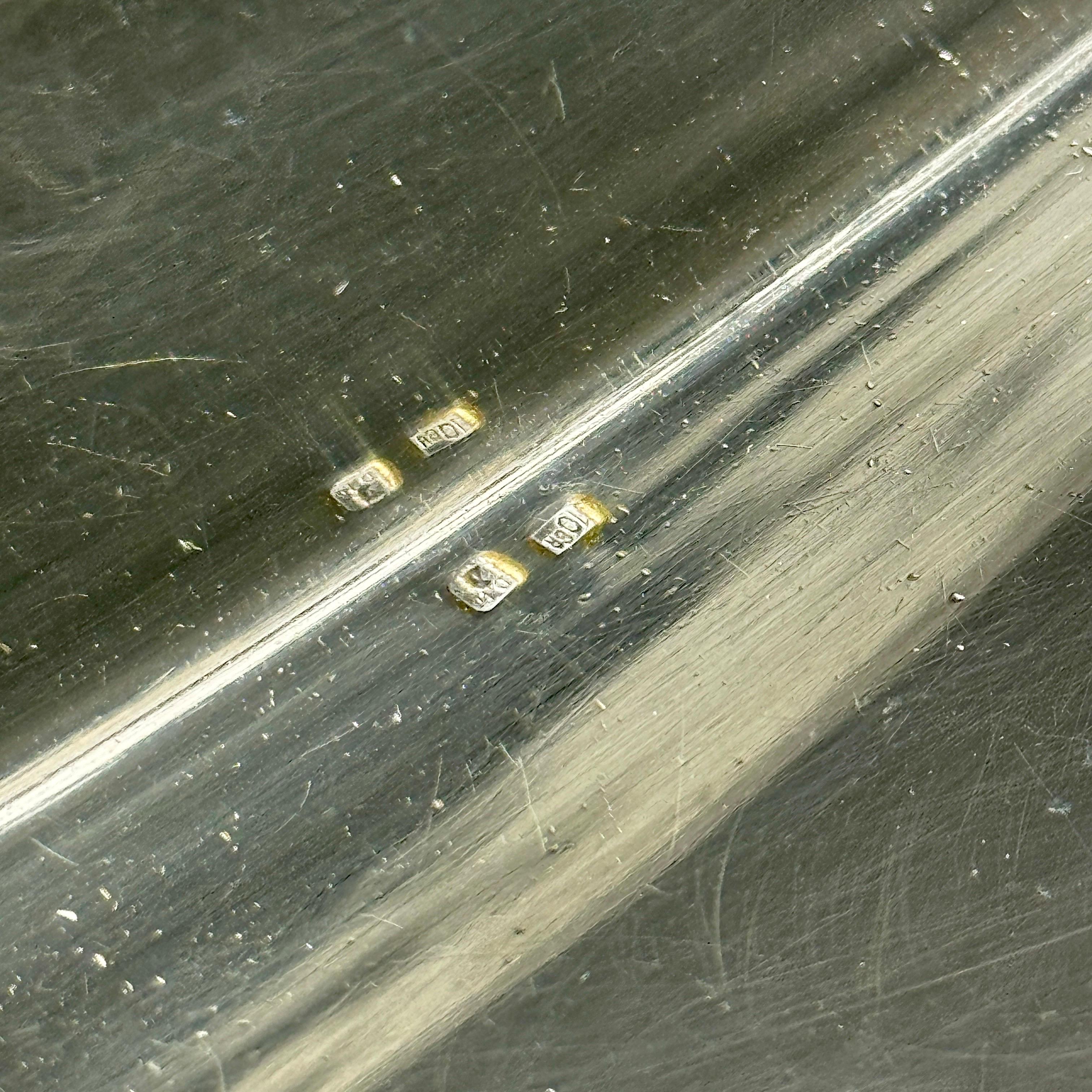 XIX secolo Ciotola Vide-Poche in argento placcato Art Deco della Maison Desny, primi anni del XX secolo in vendita