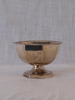 Early Art Deco Silverplate Pedestal Bowl by Mappin & Webb, England, c. 1920s