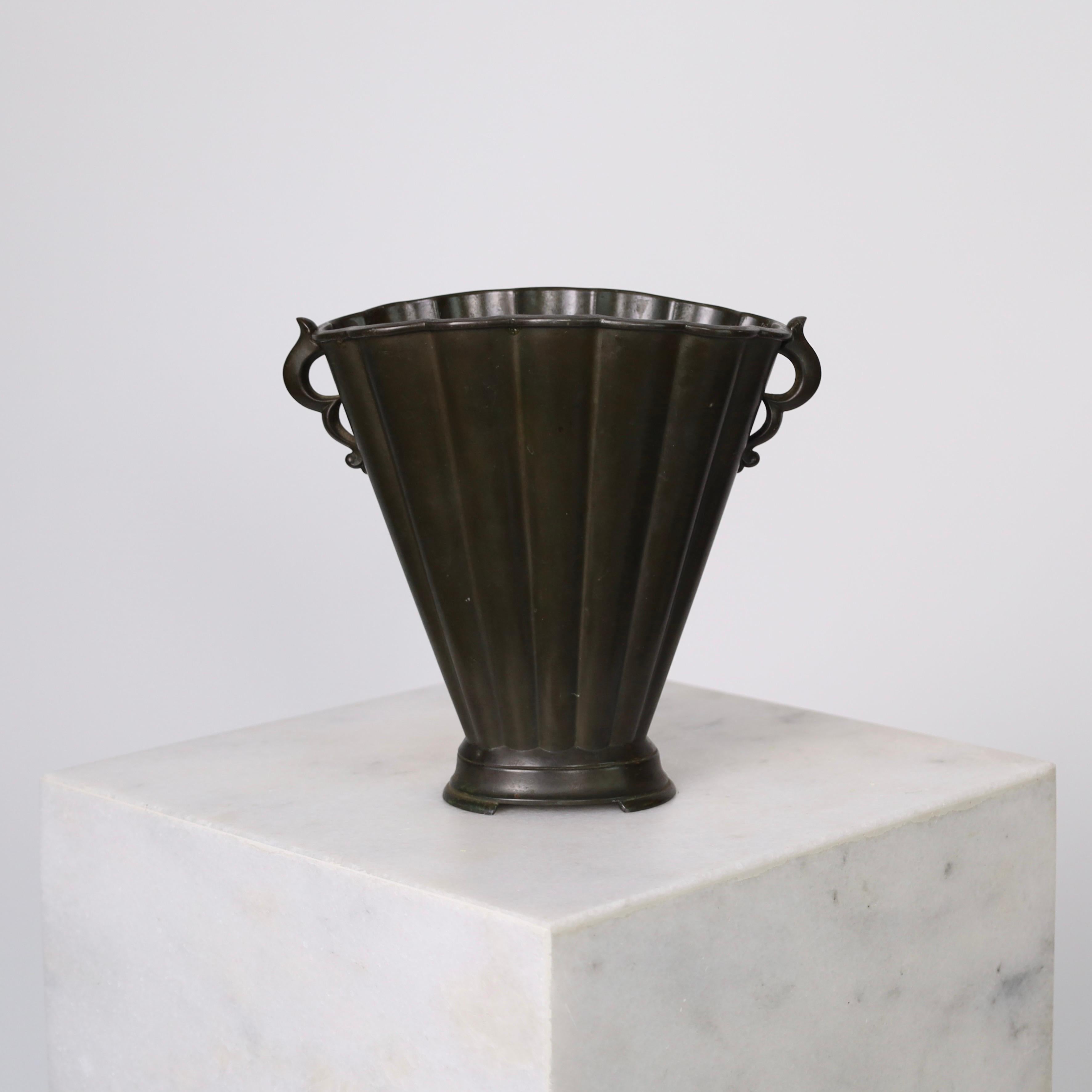 Danish Early Art Deco Vase by Just Andersen, 1920s, Denmark