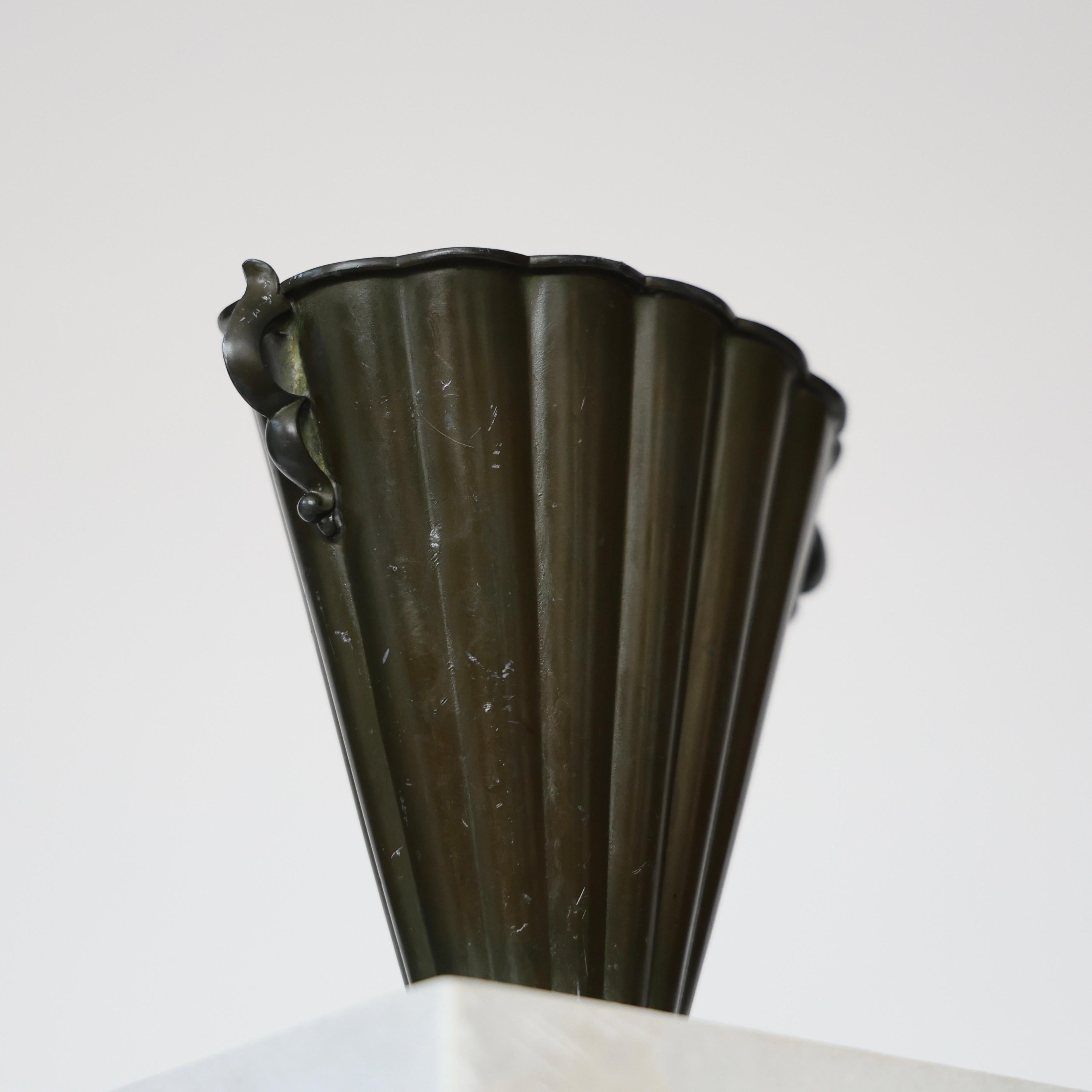 Early 20th Century Early Art Deco Vase by Just Andersen, 1920s, Denmark