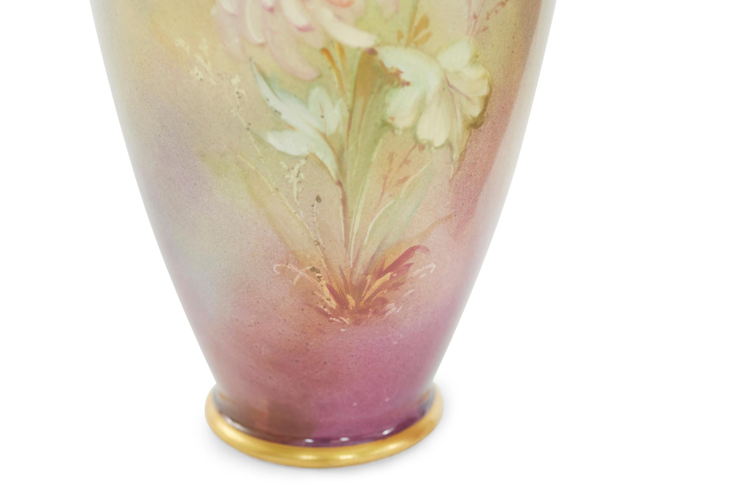 Early Art Nouveau Gilt Porcelain Pair Vase For Sale 1
