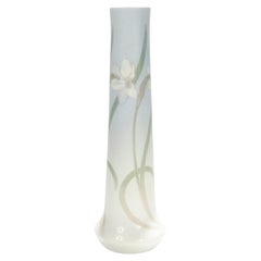 Antique Early Art Nouveau Royal Copenhagen Porcelain Daffodils Vase