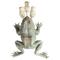 Early Arts and Crafts Cast Bronze "Toad" Figural Wall Sconce