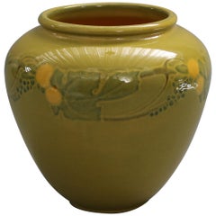 Vintage Early Arts & Crafts Roseville Art Pottery Vase, Experimental Glaze, circa 1920