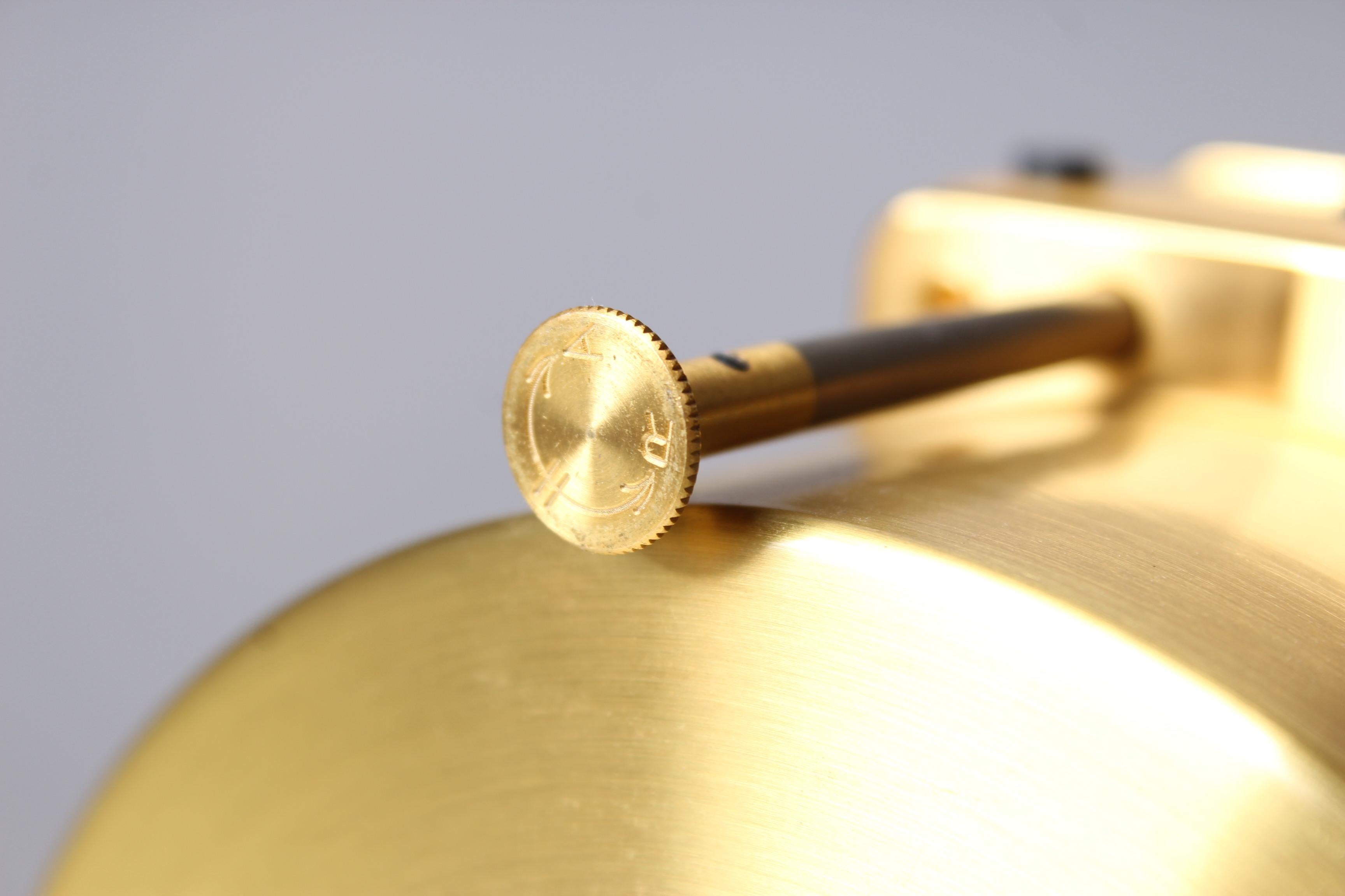 Early ATMOS II Clock from 1949, Jaeger-LeCoultre, Classic Design, White, Gold 5