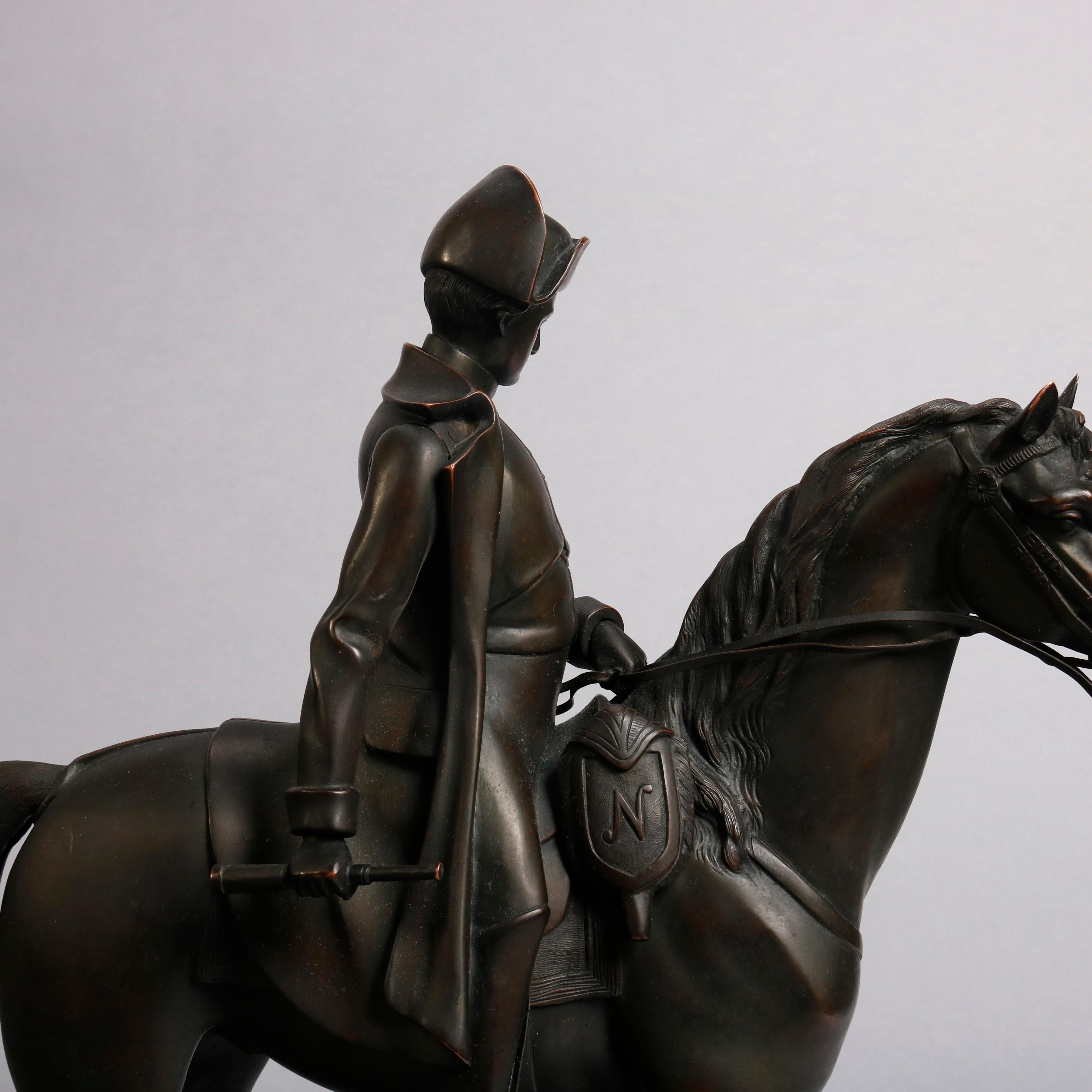 Cast Early Austrian Alois Hernick Bronze, Napoleon zu Pferde, Battle of Jena