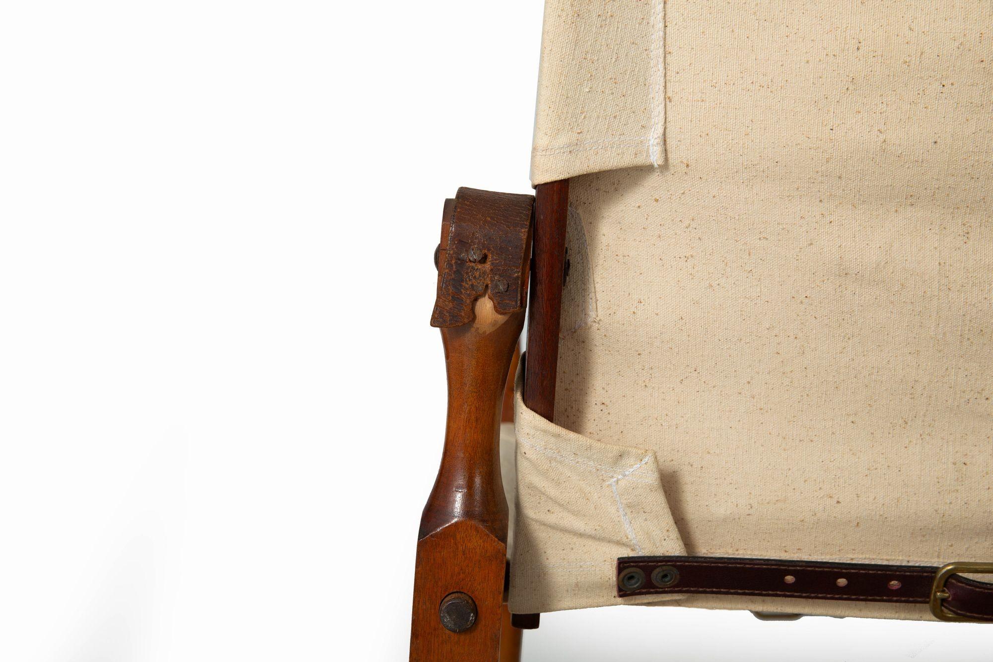 Früher authentischer antiker britischer Roorkhee-Kampagnen-Safari-Sessel im Angebot 10