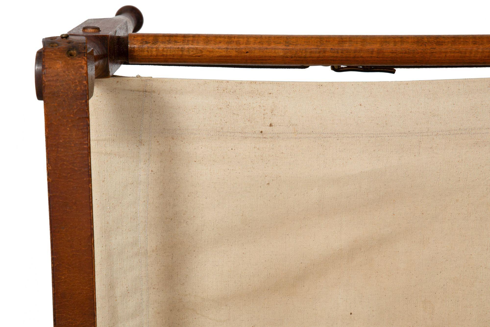 Früher authentischer antiker britischer Roorkhee-Kampagnen-Safari-Sessel im Angebot 14