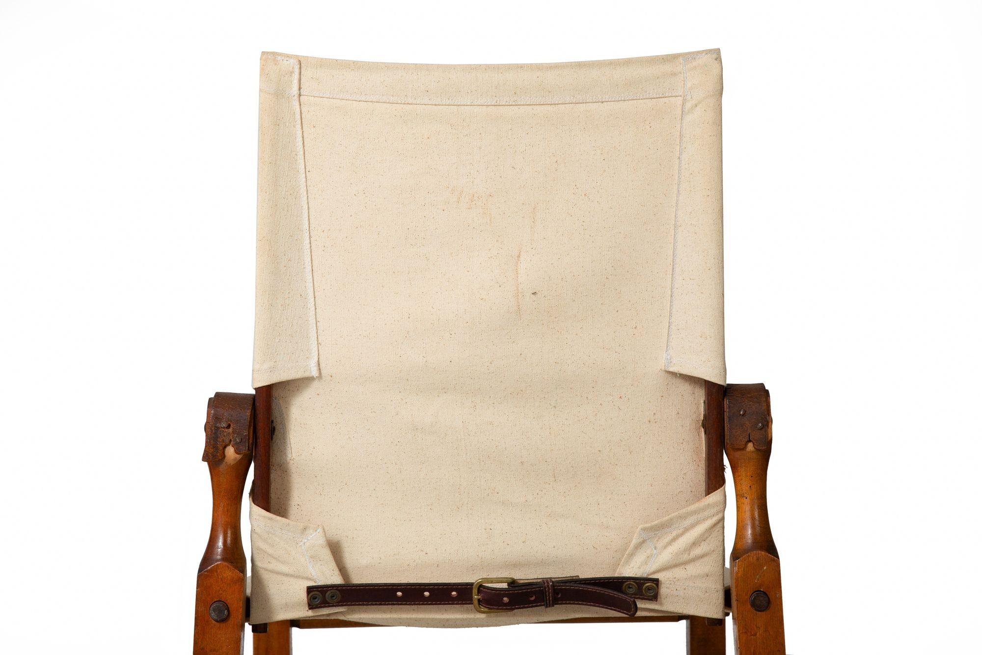 Früher authentischer antiker britischer Roorkhee-Kampagnen-Safari-Sessel im Angebot 1