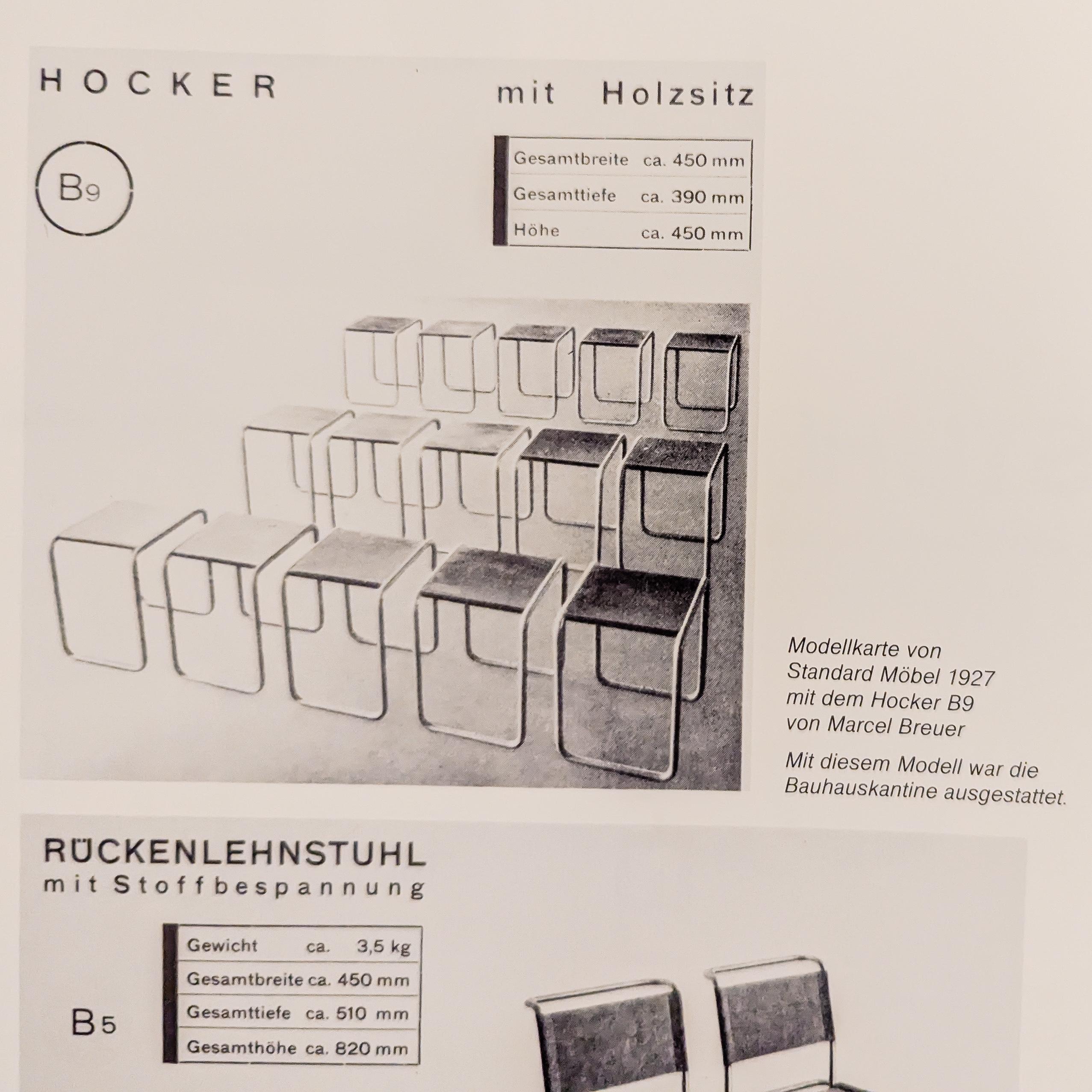Tabouret Bauhaus début B 9/s par Marcel Breuer, années 1930 en vente 8