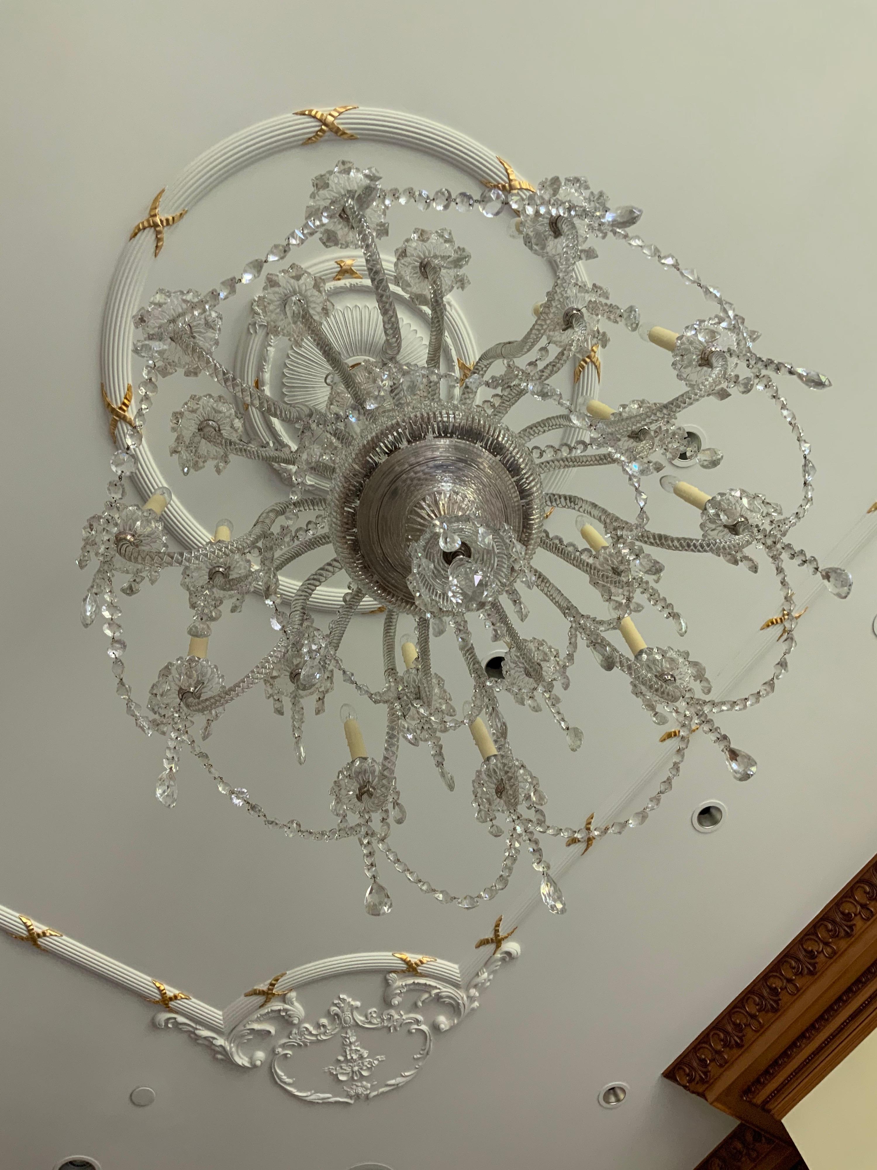 Early Baccarat Crystal Chandelier from France For Sale 3