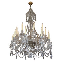 Antique Early Baccarat Crystal Chandelier from France