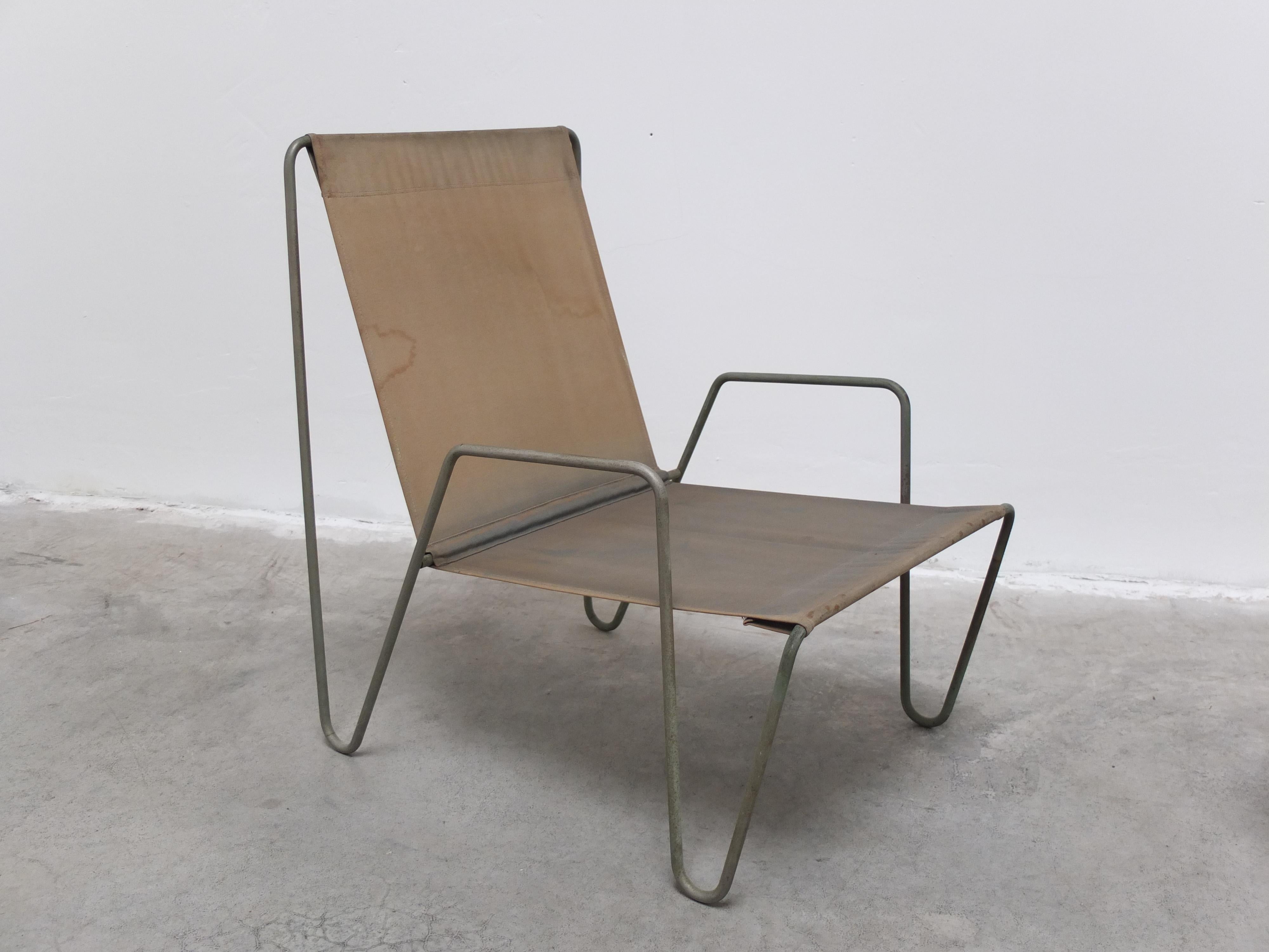 Early 'Bachelor' Chair with Ottomon by Verner Panton for Fritz Hansen, 1953 For Sale 9