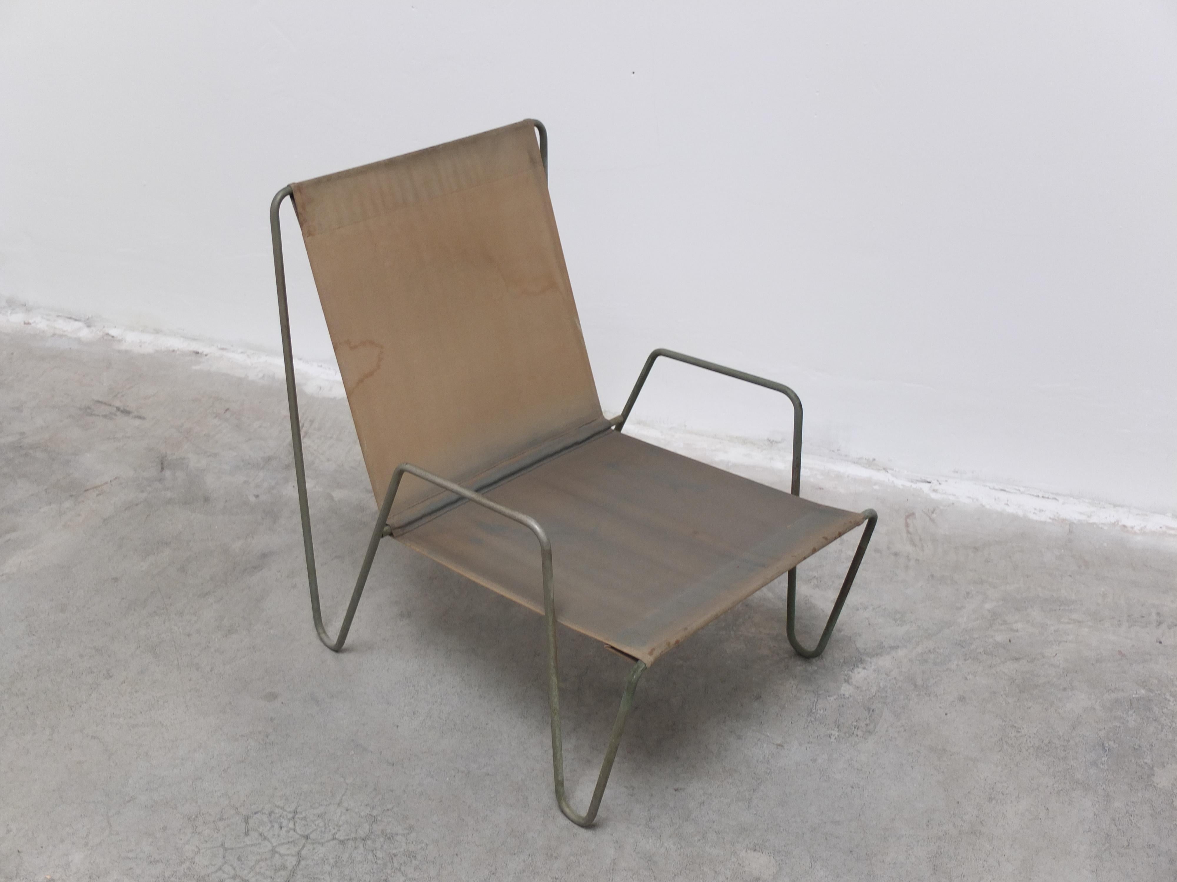 Early 'Bachelor' Chair with Ottomon by Verner Panton for Fritz Hansen, 1953 For Sale 10