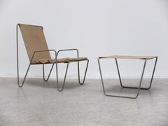 Early 'Bachelor' Chair with Ottomon by Verner Panton for Fritz Hansen, 1953