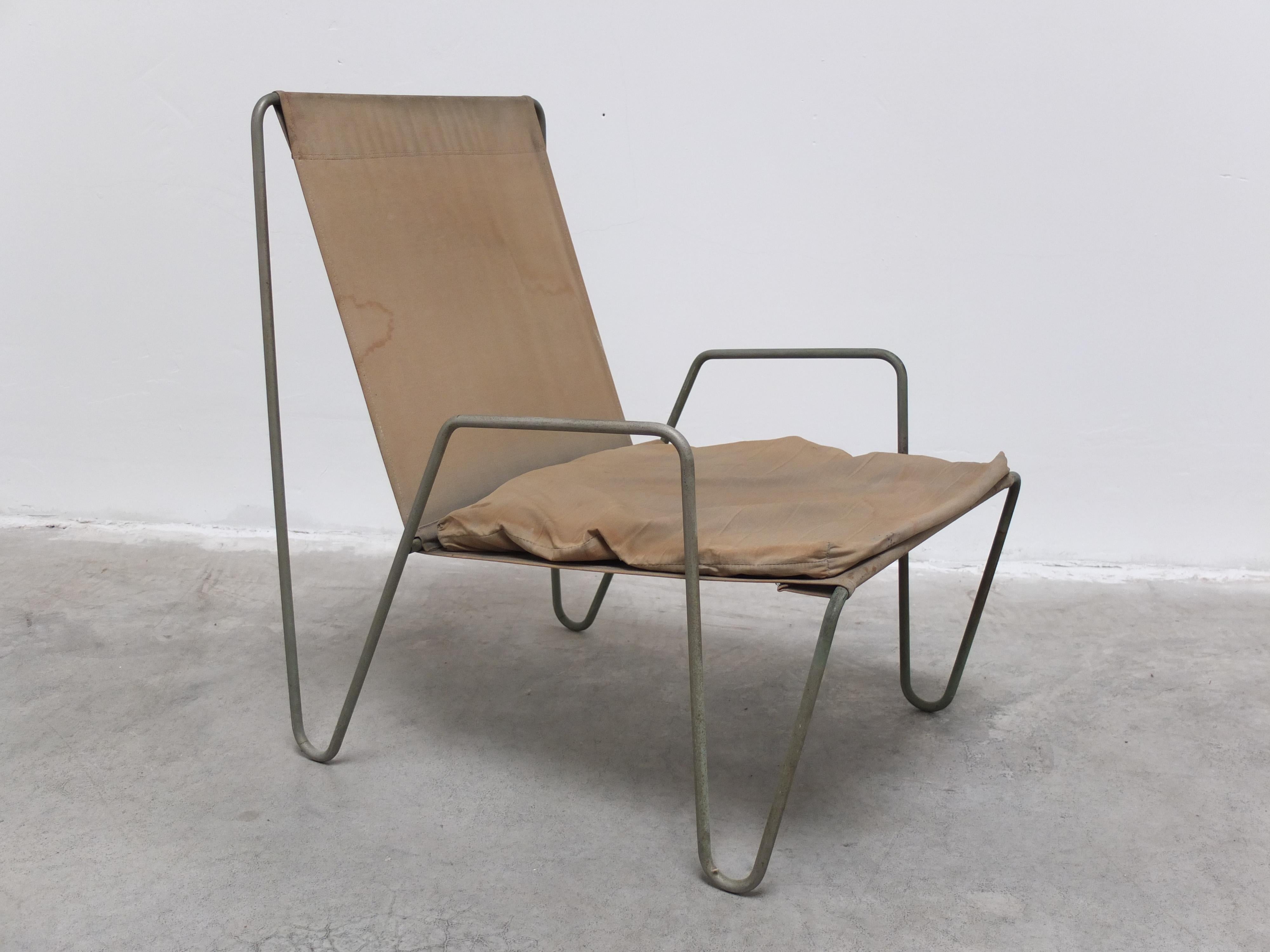 Early 'Bachelor' Chair with Ottomon by Verner Panton for Fritz Hansen, 1953 For Sale 1