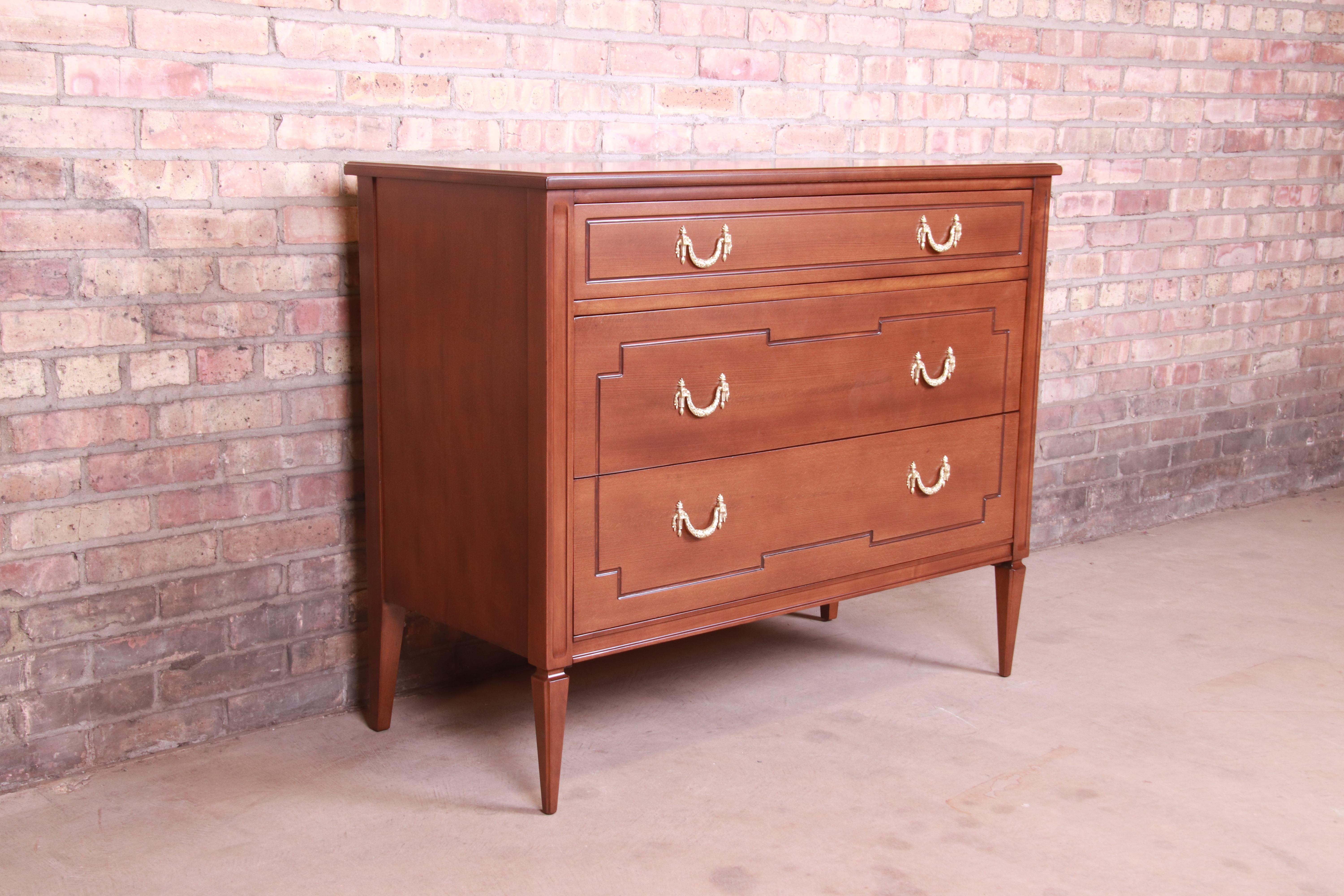 Early 20th Century Early Baker Furniture French Regency Chest of Drawers, Newly Refinished