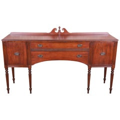 Antique Early Baker Furniture Mahogany Hepplewhite Sideboard Buffet, Newly Refinished