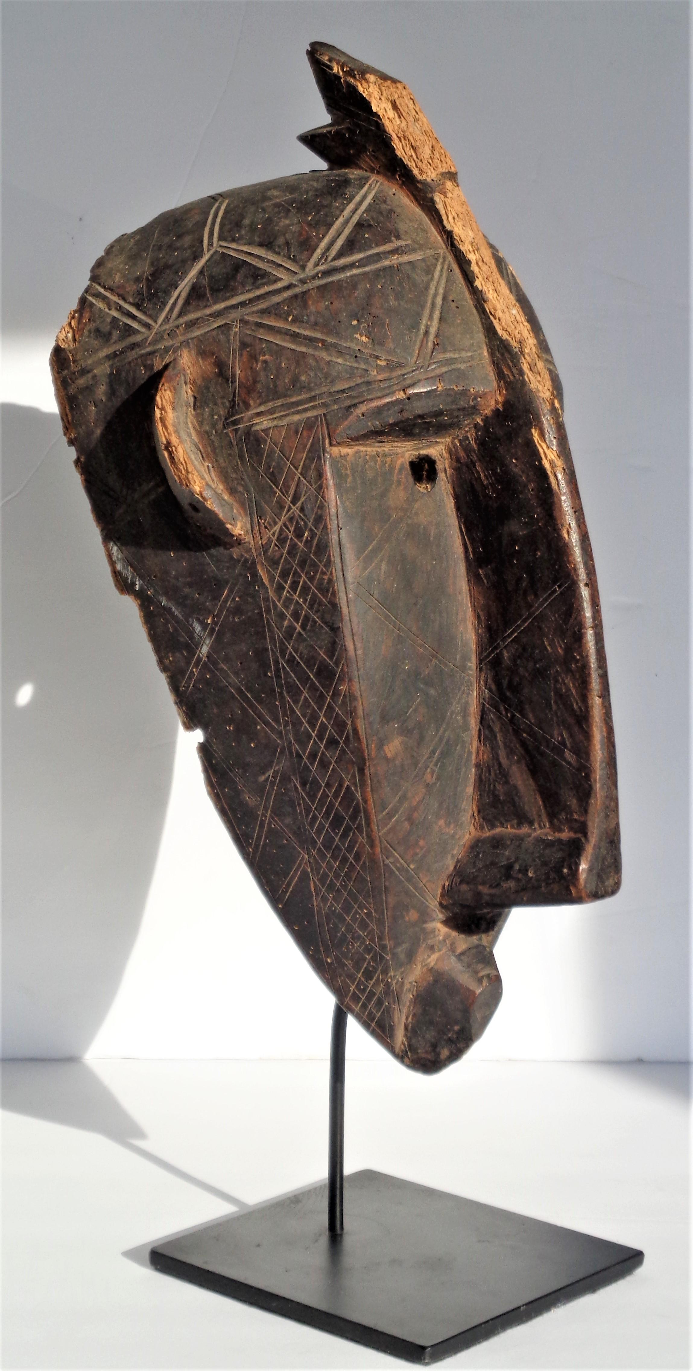 Hand-Carved Early Bamana Mask, Mali