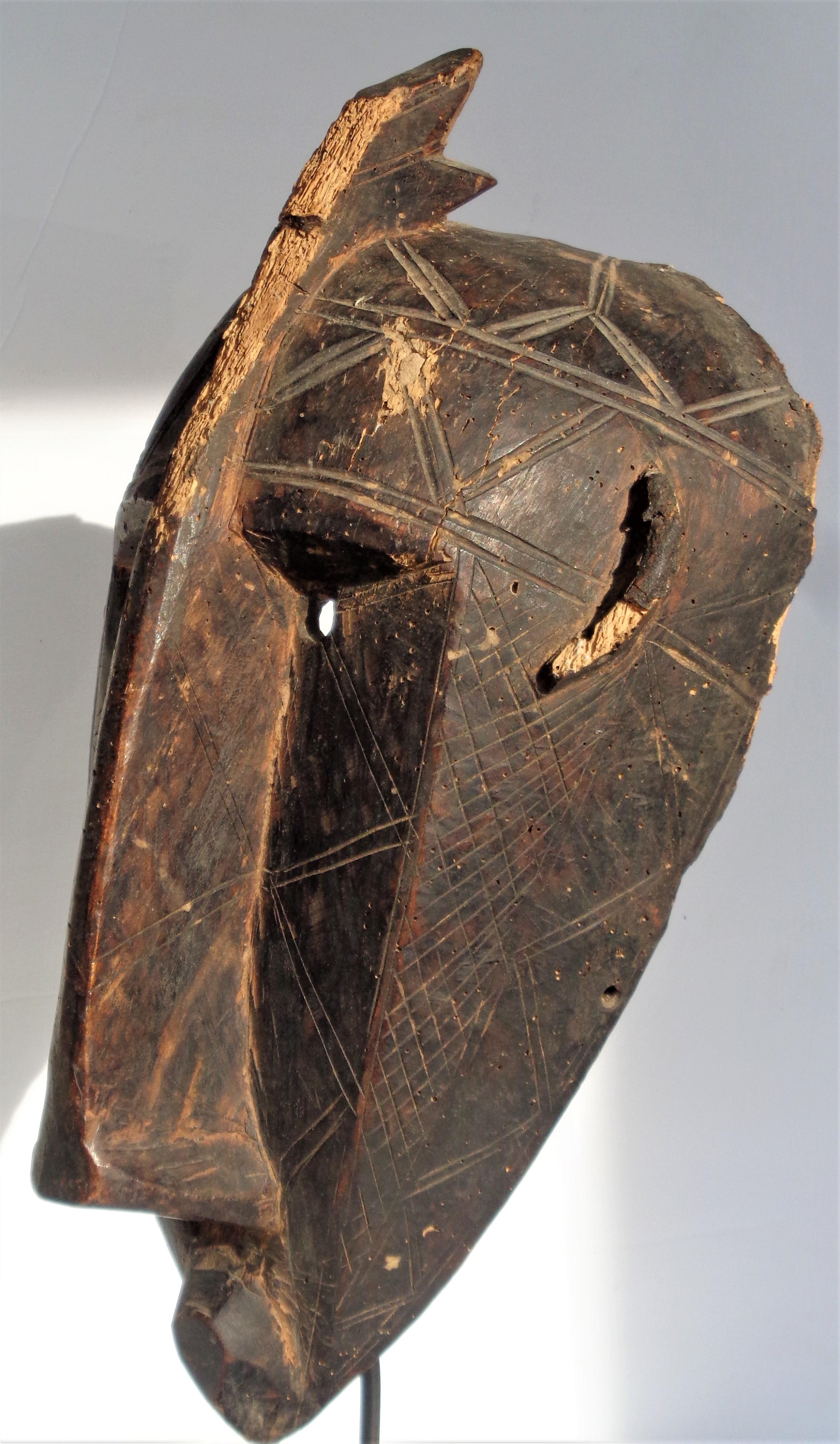 Iron Early Bamana Mask, Mali