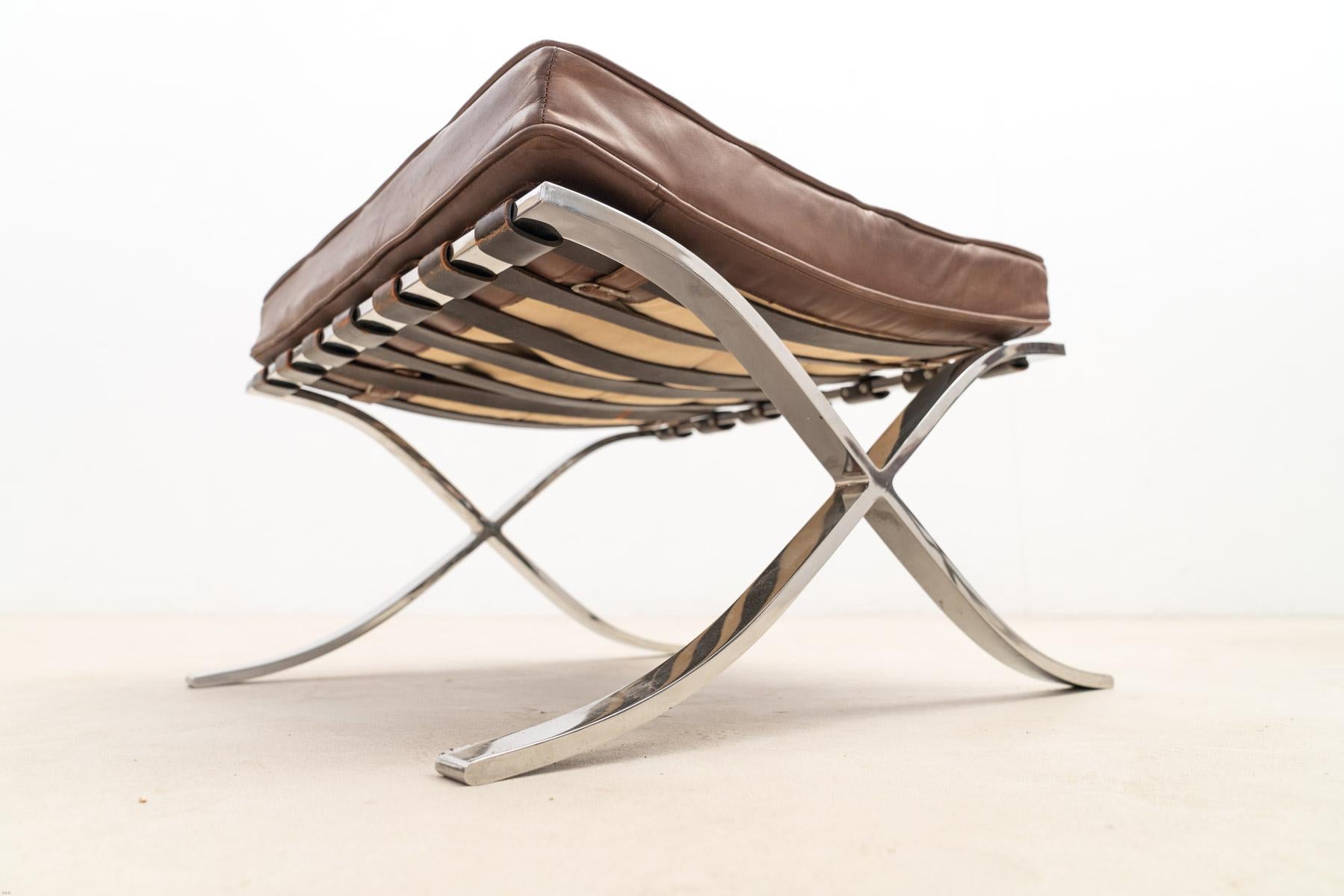 Leather  Early Barcelona Chair by Mies Van Der Rohe  For Sale