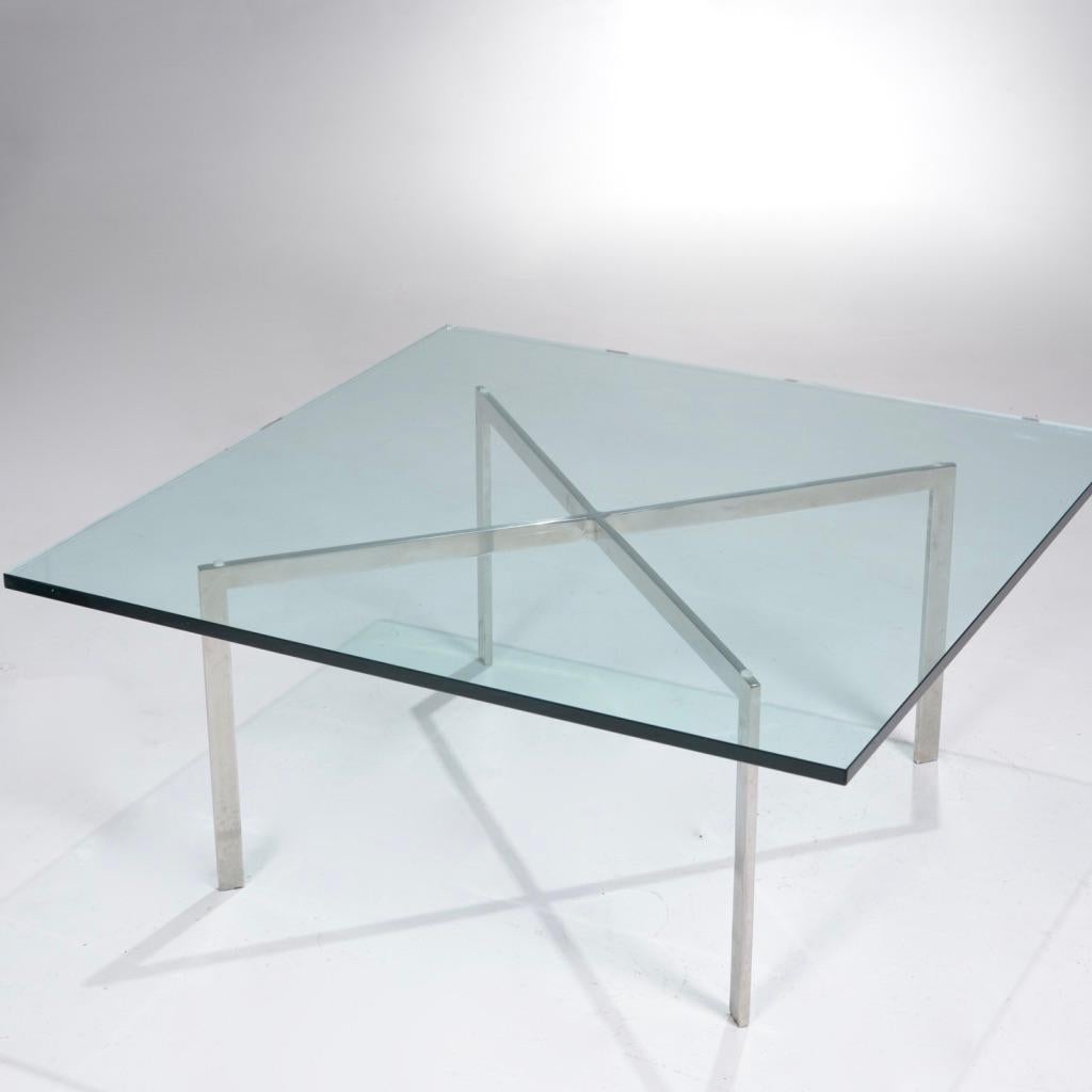 Américain Table basse Barcelona par Mies Van Der Rohe et Lily Reich pour Knoll vers 1949 en vente