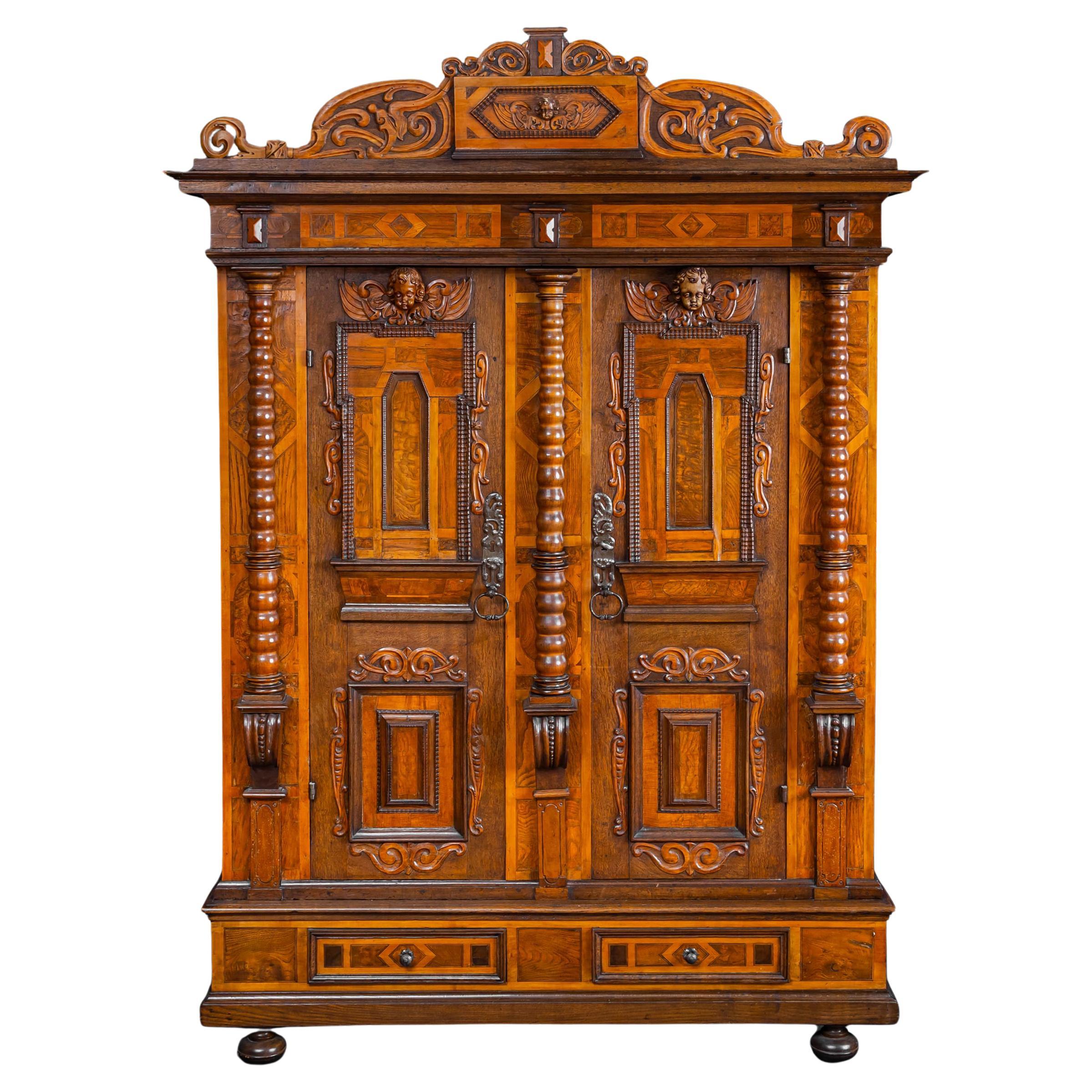 Cabinet de style baroque précoce, 18e / 19e siècle