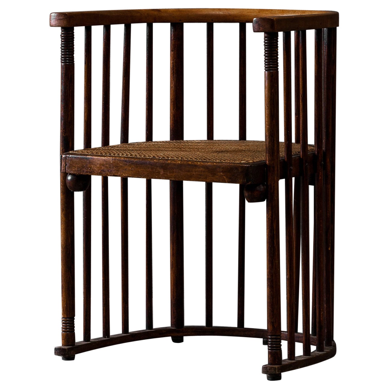 Early Barrel Armchair by Josef Hoffmann for Jacob 
Josef Kohn